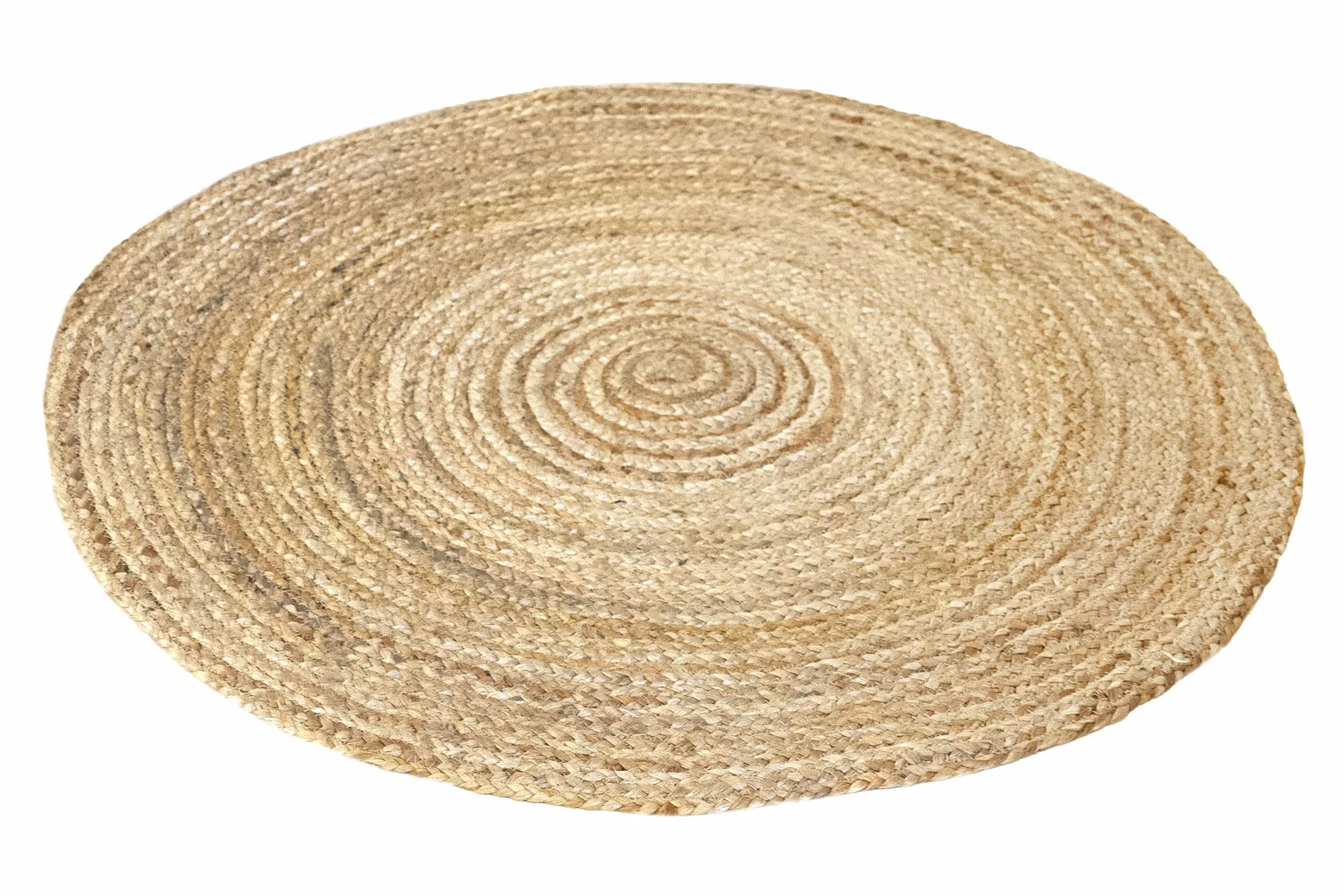 HAMID - Tappeto in Juta Alhambra, 100% Fibra di Iuta Naturale, Tappeto Morbido e ad Alta Resistenza, Tessuto a Mano, Soggiorno, Camera da Letto, Tappeto Corridoio, Naturale (100x100cm)