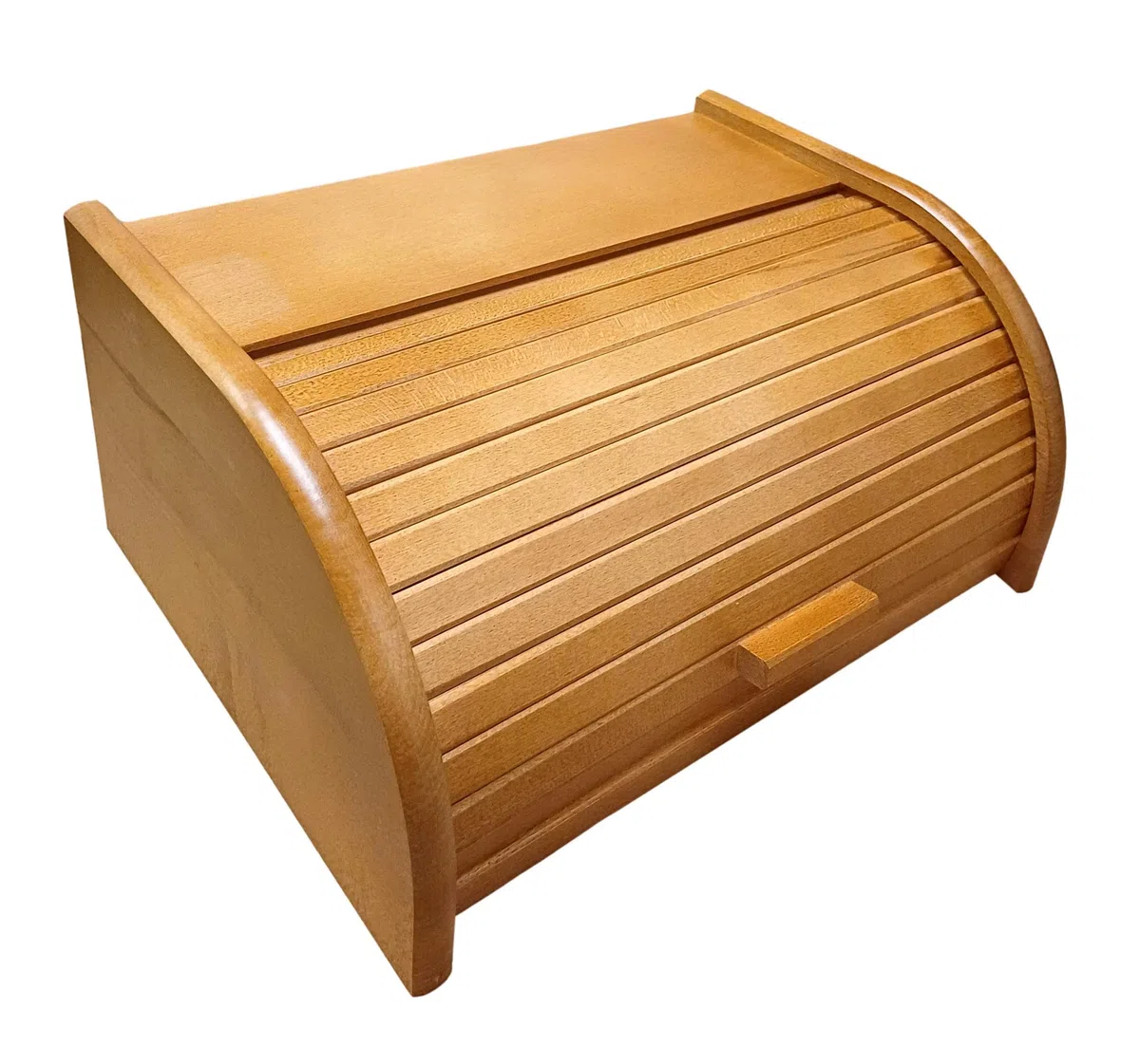 Contenitore per il pane in legno con chiusura a serranda per conservare il pane in cucina, Legno, Brown, small
