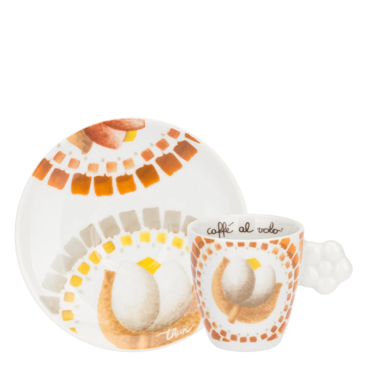 THUN - Set 2 Tazzine con piattino e Zuccheriera, Collezione Tulipani, /10,25 x 9,60H 370 cc