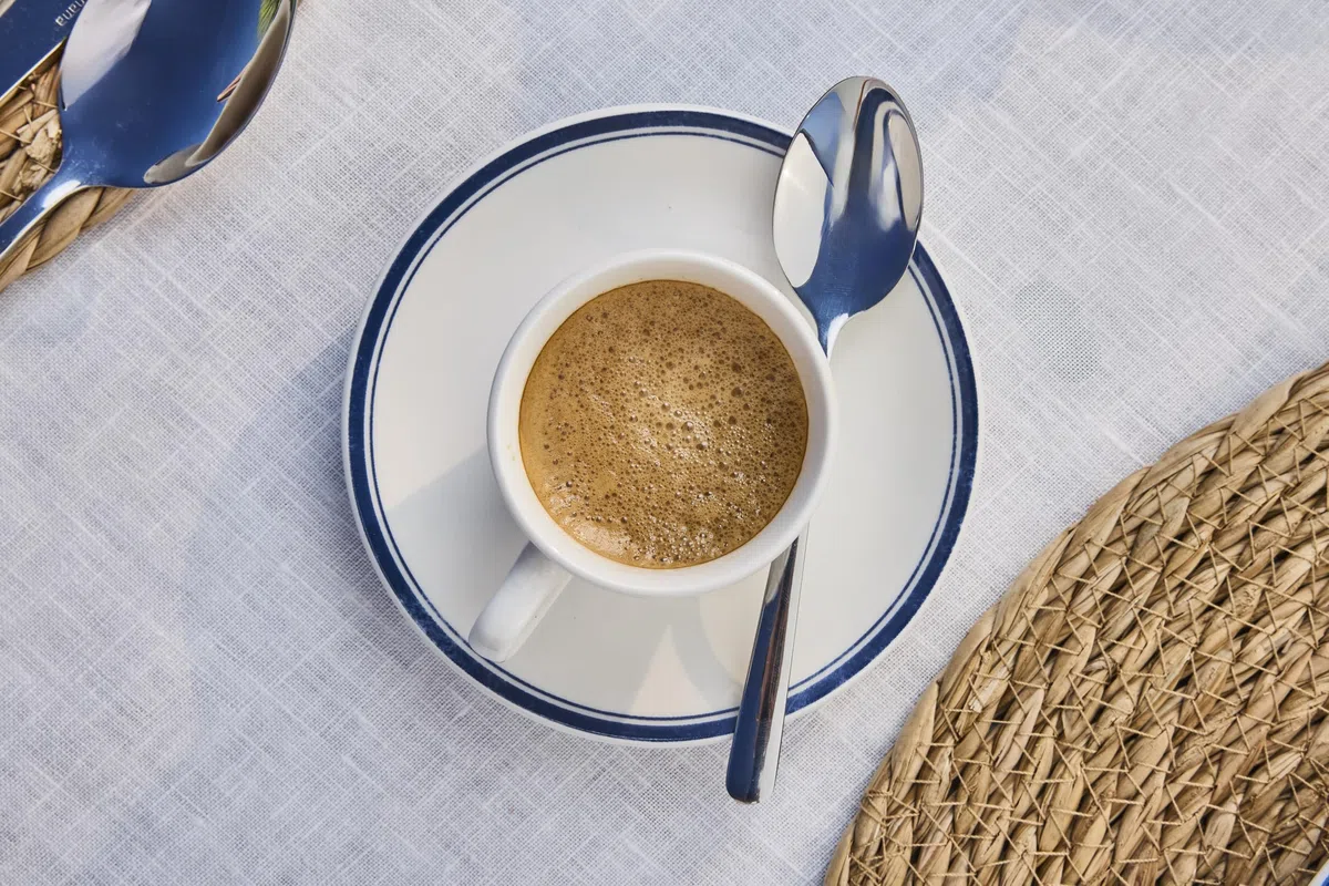 Tognana Filo Blu, Confezione 6 tazze caffè 80 cc con piatto, porcellana, blu