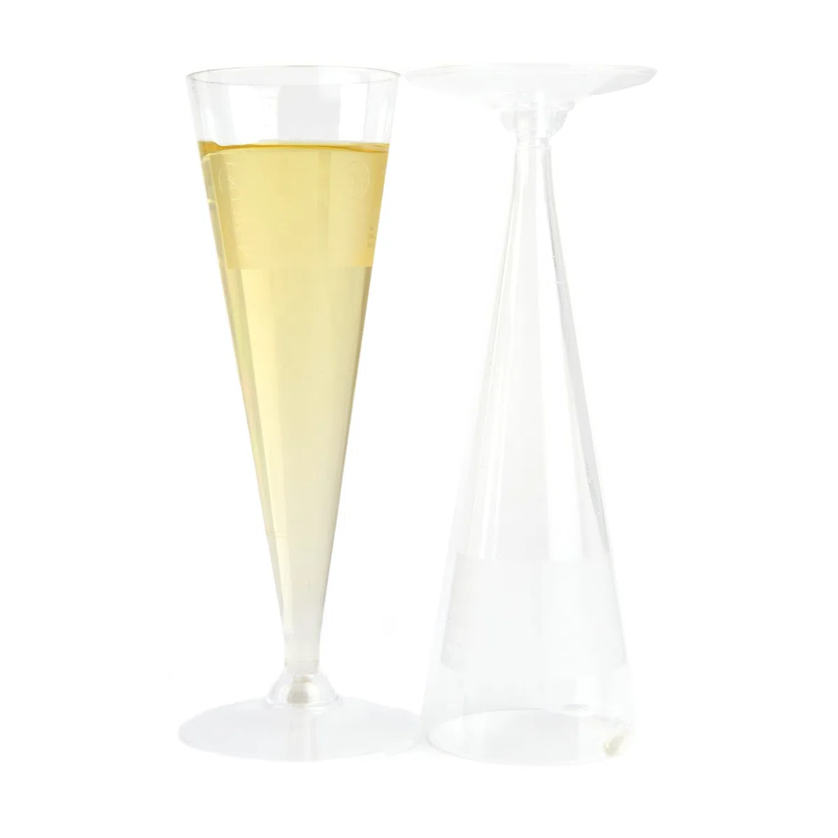 POLOPLAST PZ 120 CALICI FLUTE CHAMPAGNE PROSECCO TRASPARENTI BICCHIERI PLASTICA FLUTES HAPPY HOUR APERITIVO APERICENA