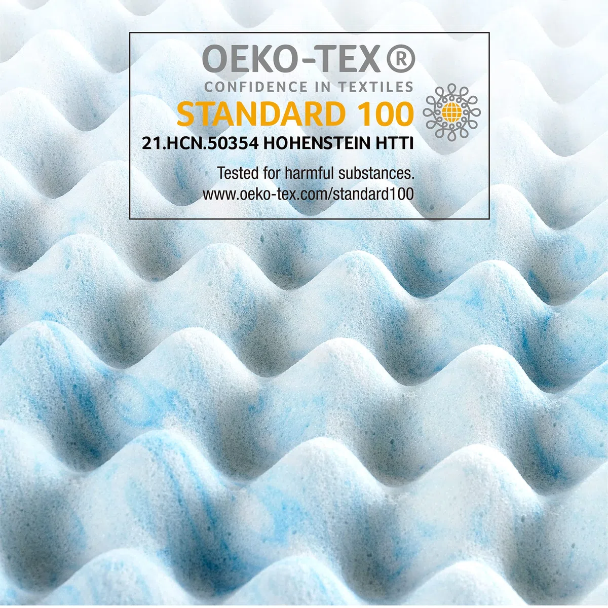Zinus Cool Swirl, topper per materasso 160x190 cm - Altezza 7.6 cm - Materasso in schiuma di memoria rinfrescante - Topper per materasso - Certificato OEKO-TEX