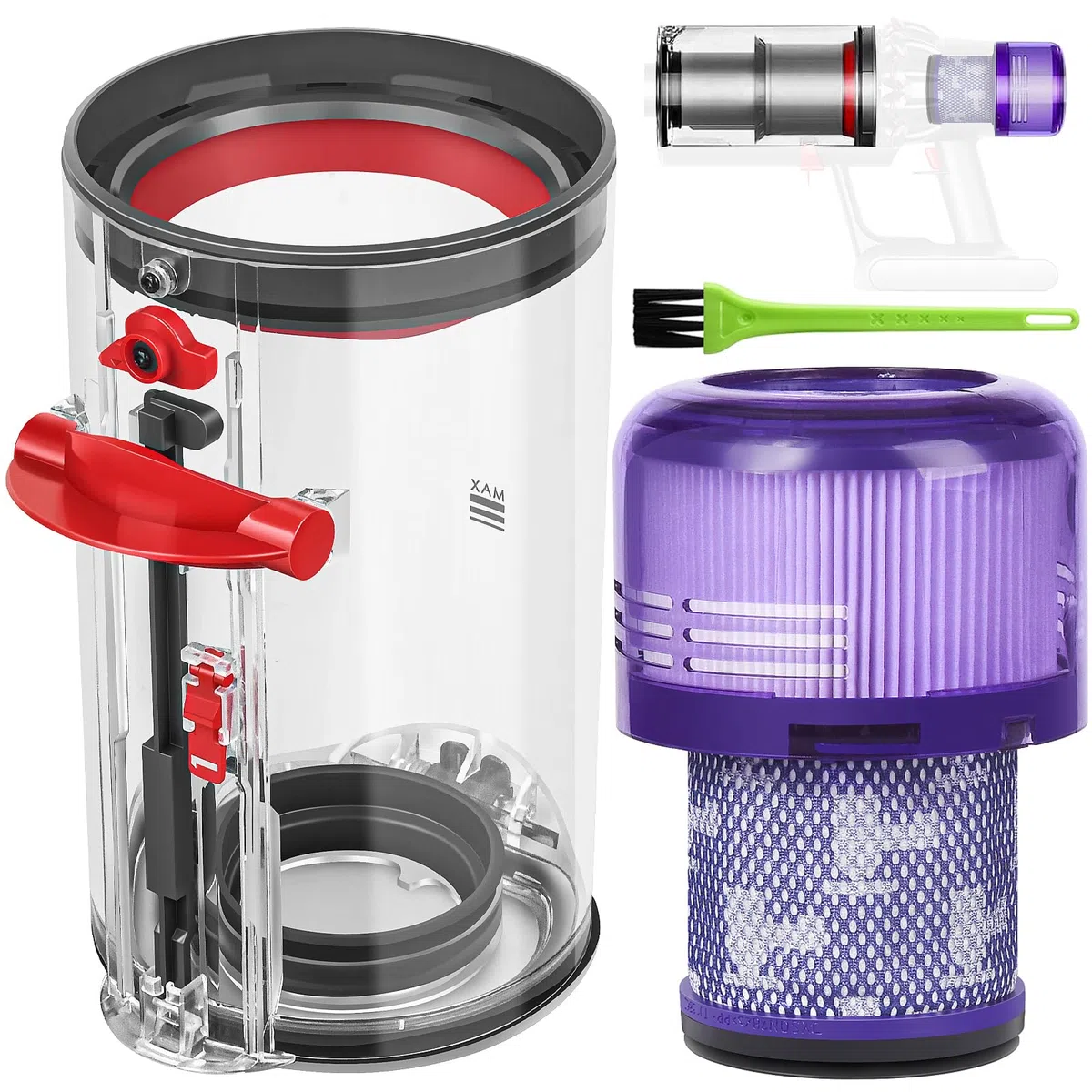 V11 Contenitore Serbatoio Per Dyson V11 V15 Cestello Ricambi SV14 SV17 SV15 SV22 SV28 Polvere Raccogli Filtri Filtro Rifiuti Accessori Contenitori Cestino Pattumiera Bicchiere Secchio Cilindro
