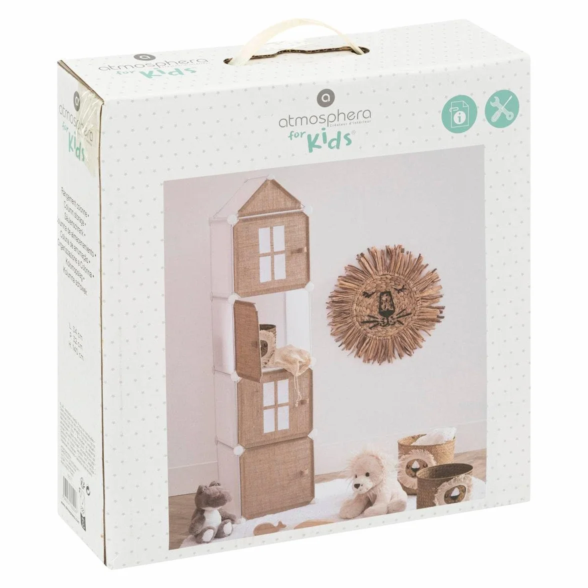 ATMOSPHERA CREATEUR D'INTERIEUR - Contenitore per Bambini Colonna in Juta 34x140cm