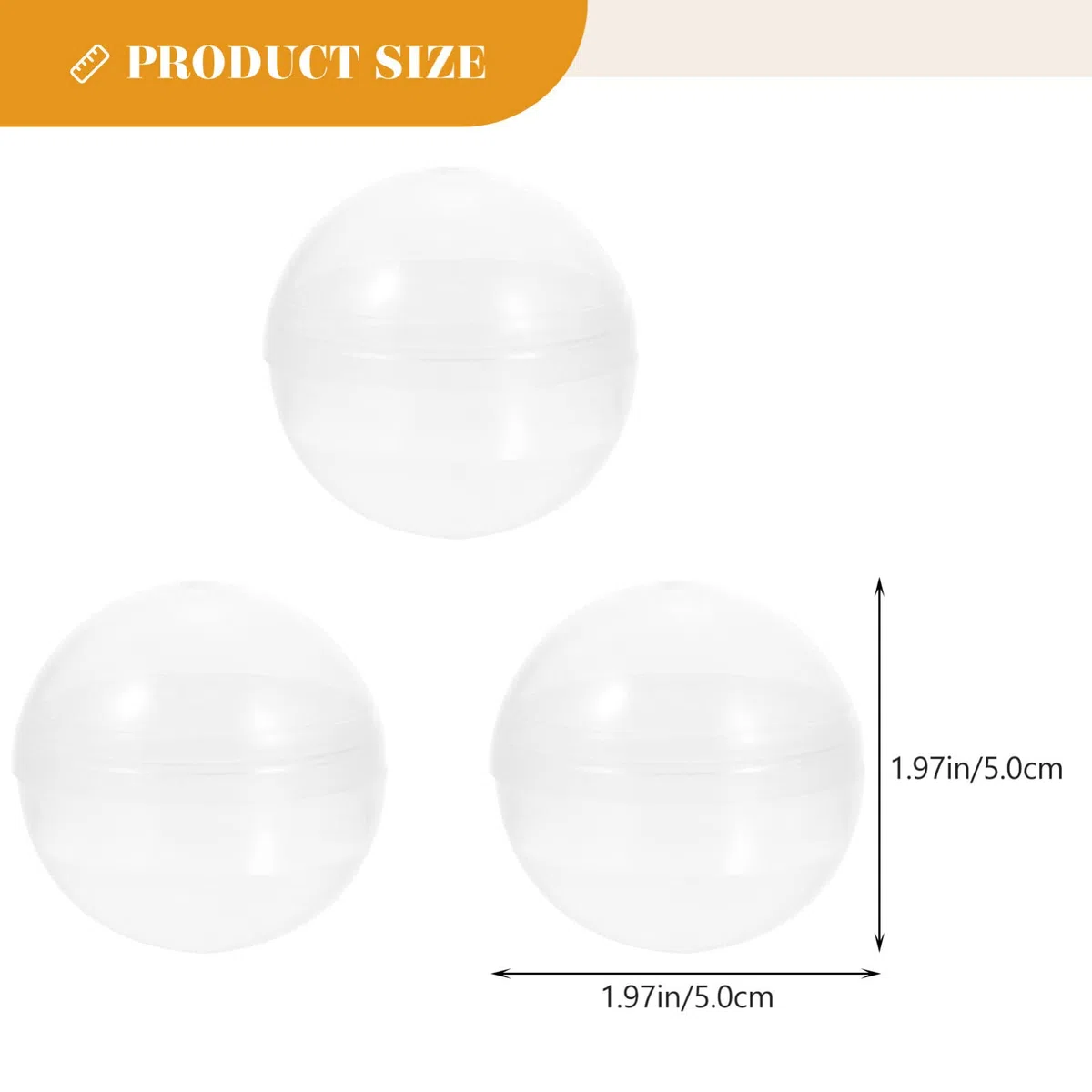 PRETYZOOM 100Pcs Piccole Capsule Rotonde 50mm Contenitori Trasparenti Capsule Riempibili Vuote Palline Intrecciate Per Distributori Automatici Gumball A Sorpresa