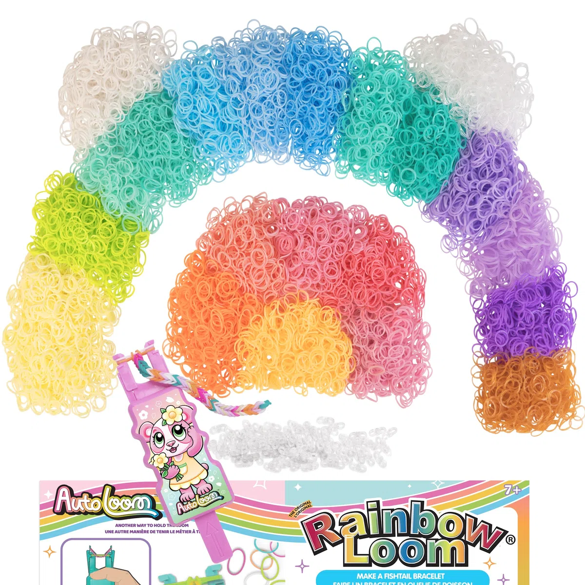 Rainbow Loom: Auto-Loom - Confezione di ricarica per auto, colori pastello