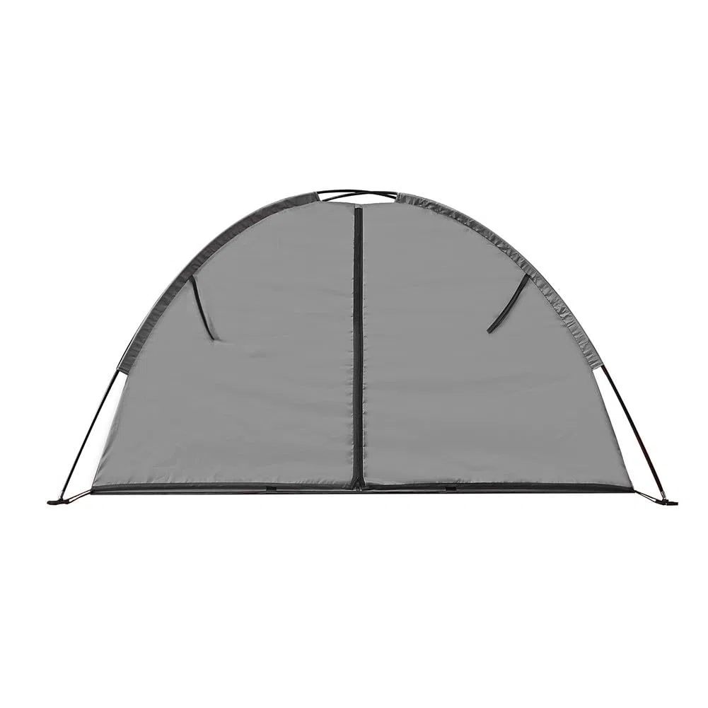 Organizer da campeggio pieghevole a 9 ripiani per camper, tessuto Oxford con asta in fibra di vetro, portata 13,6 kg, scaffale portatile per vestiti e scarpe, grigio