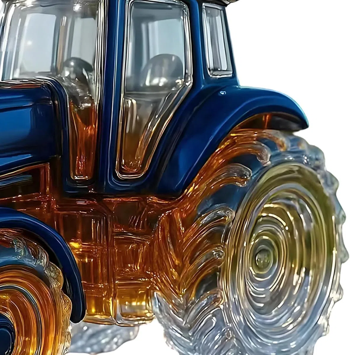 Decanter per whisky a forma di auto, bottiglia da trattore da 300 ml, dispenser di vino creativo a prova di perdite, statua d'arte