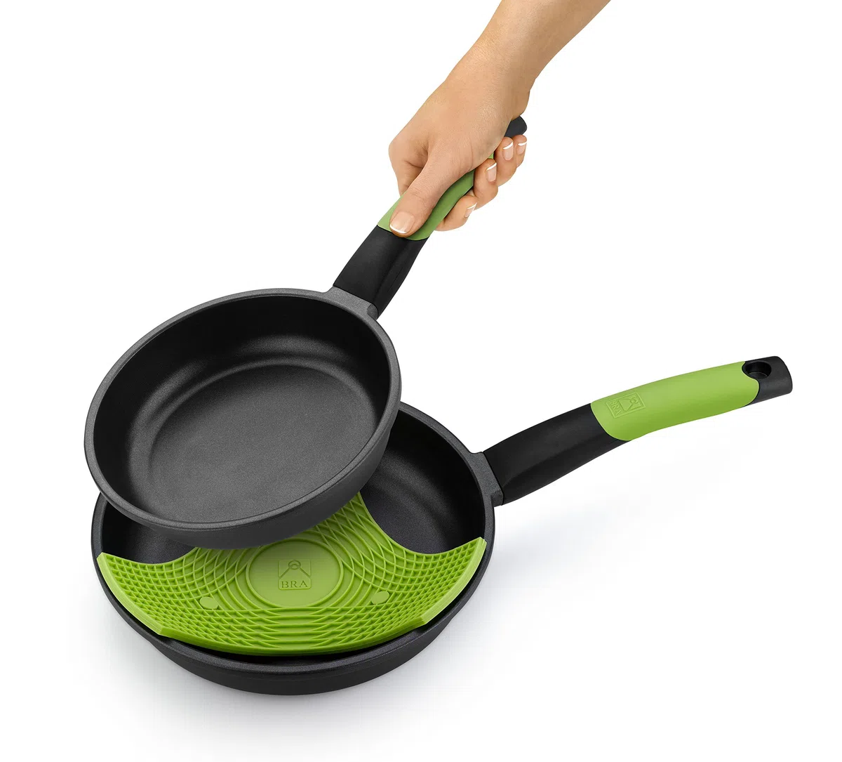 BRA Prior | Set di 2 Padelle, 20-24 cm, di Alluminio fuso + 1 bra safe