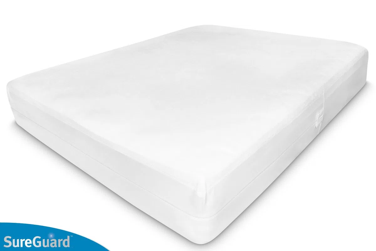 SureGuard - Coprimaterasso Twin XL (33-40,6 cm di profondità), 100% impermeabile, a prova di cimici dei letti, rivestimento con cerniera a sei lati