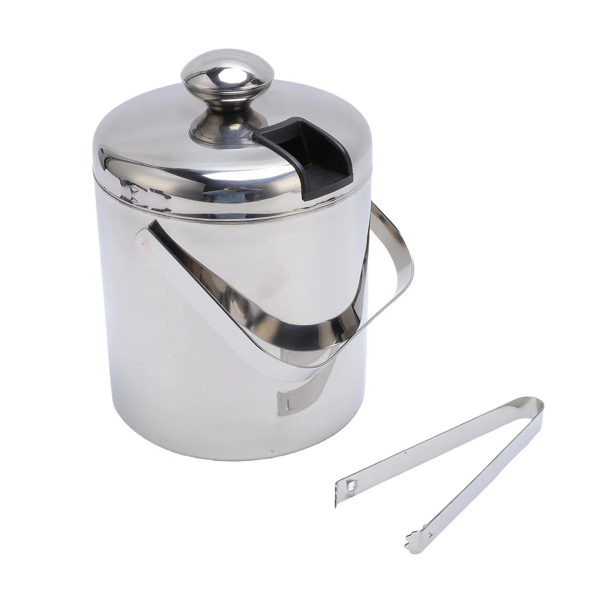 Secchiello per Ghiaccio Acciaio Inox Doppia Parete Isolamento Termico Mantenimento Ghiaccio Lunga Durata Capacità 1,3 Litri Per Vino Champagne Cocktail Feste Picnic