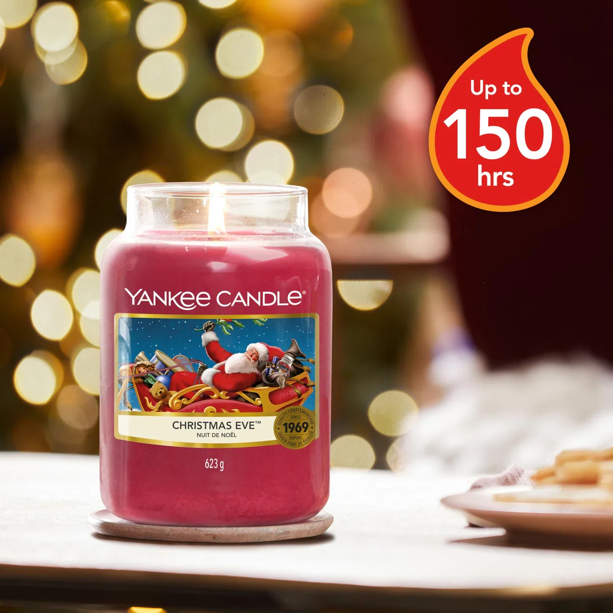 Yankee Candle Scented Candle | Candela in giara grande della Vigilia di Natale | Candele a lunga combustione: fino a 150 ore | Regali perfetti per le donne