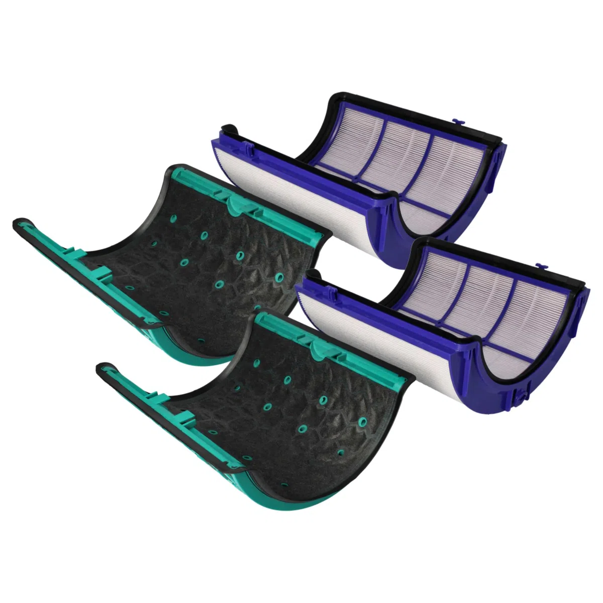 vhbw set di filtri (2 pezzi) compatibile con Dyson Hot + Cool HP07 purificatore d'aria - filtro HEPA, filtro carboni attivi