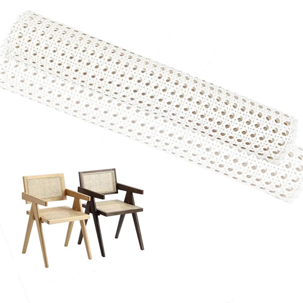 Intreccio Bianco Viennese, Rotolo di Tessuto in Rattan Sintetico, Rattan Sintetico, Nido d'Ape per Progetti Fai da Te, Decorazione di Mobili, 40 x 100 cm