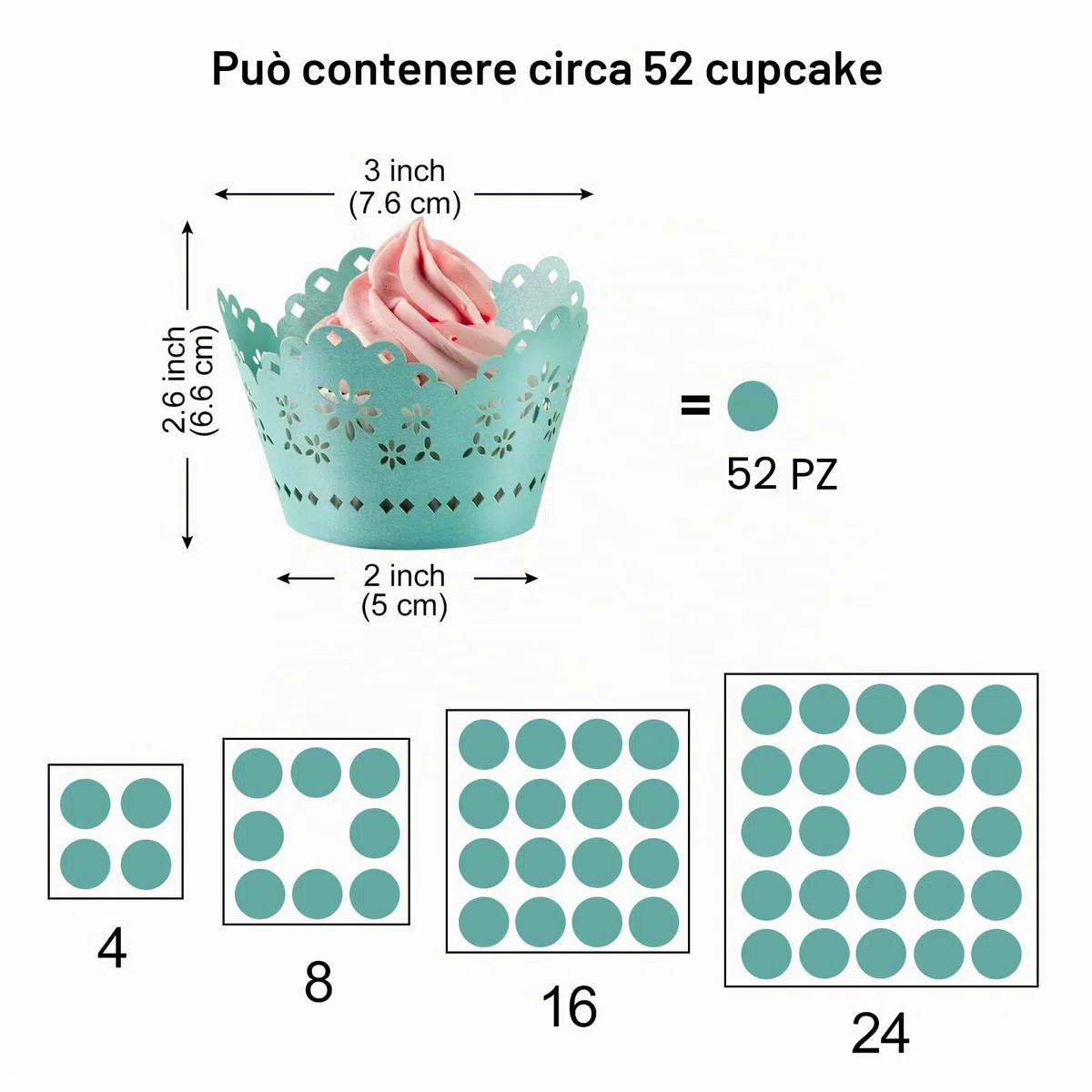 CECOLIC Alzata per Cupcake a 4 Livelli Porta Cupcake Quadrato in Acrilico Trasparente Espositore per Torte Torre per Dessert per Decorazioni per Feste di Compleanno di Matrimoni (Quadrato - 30,5 cm)