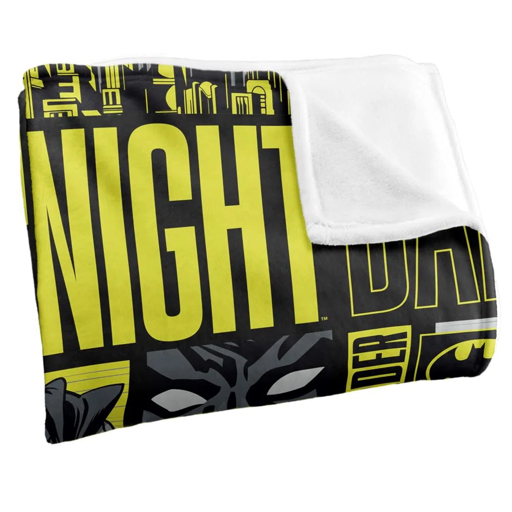 LOGOVISION Batman Dark Knight Panels Coperta super morbida al tatto setoso – 152 x 127 cm