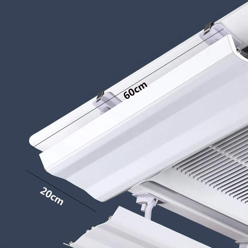 Deflettore del Condizionatore D'Aria per Il Condizionamento D'Aria Centrale del Soffitto,L'Angolo Regolabile,Facile Installazione,Prevenire Il Soffiaggio Diretto Dell'Aria(Una Fetta) (60cm)