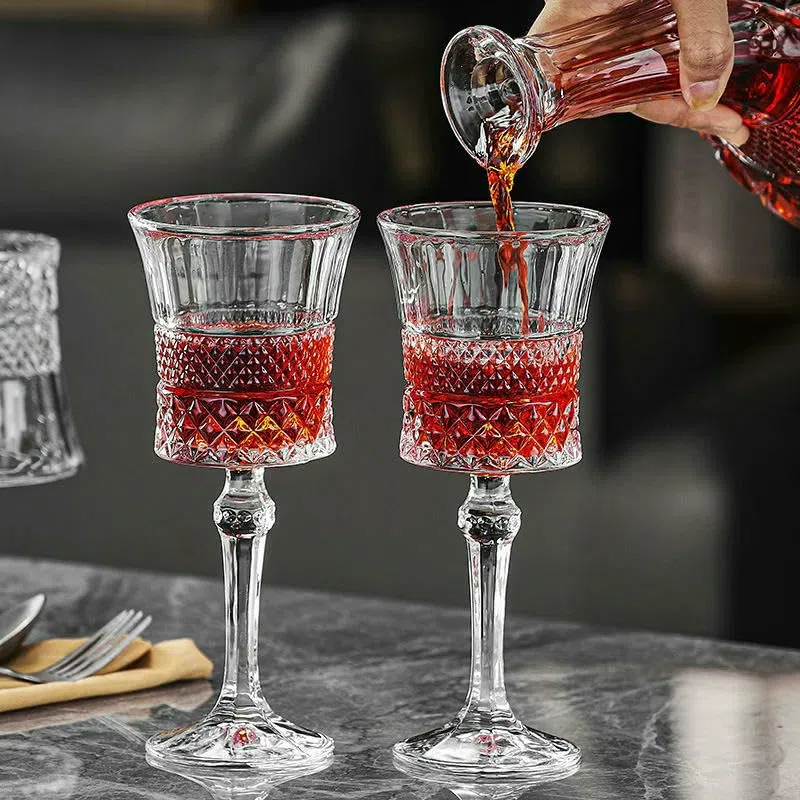 Flûte da Champagne Bicchiere da Champagne Trasparente Piccolo, Bicchiere da Vino Rosso, Bicchiere retrò