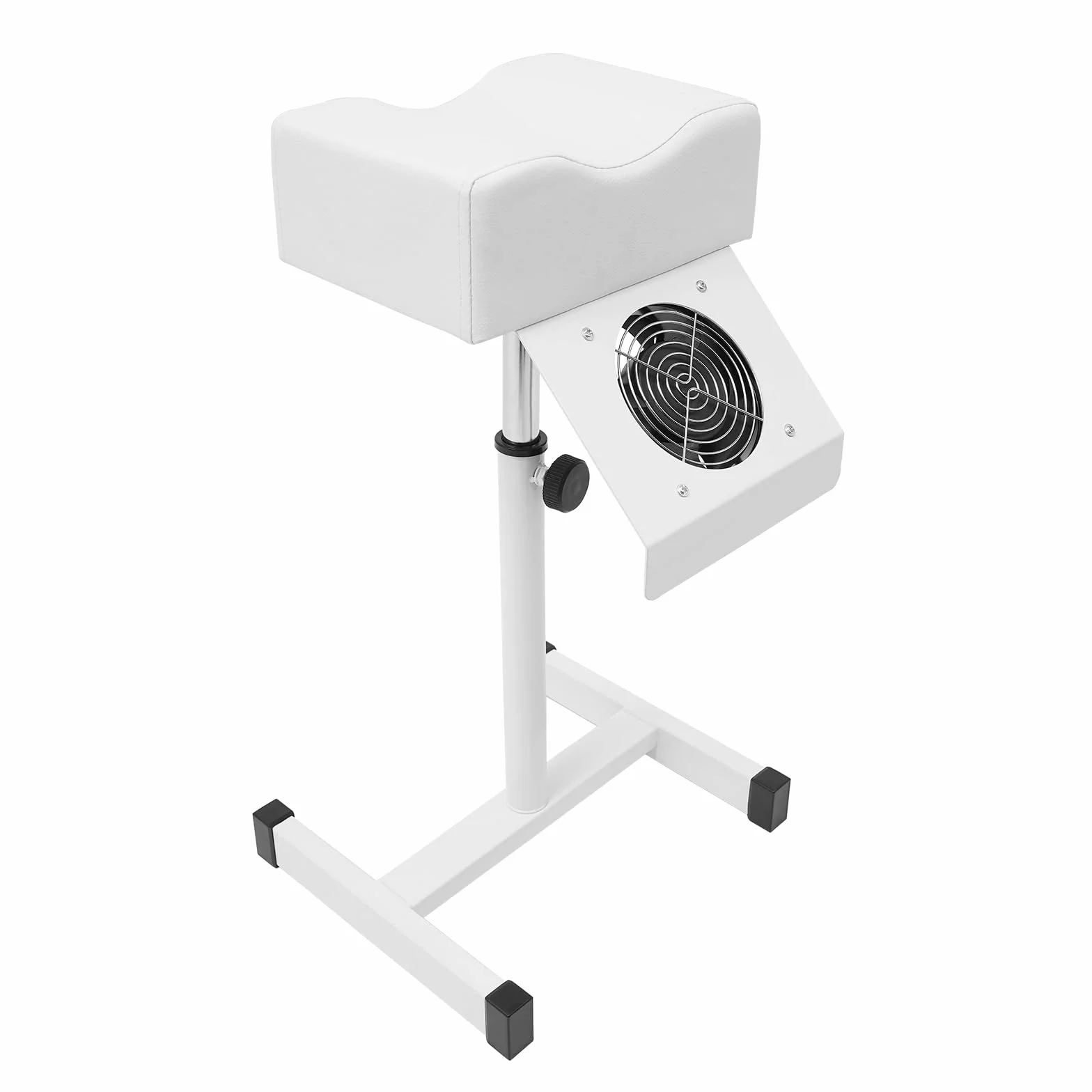 Panca per unghie con aspirapolvere, salone di bellezza, poggiapiedi, pedicure, altezza regolabile 48-68 cm, poggiapiedi per manicure (bianco)
