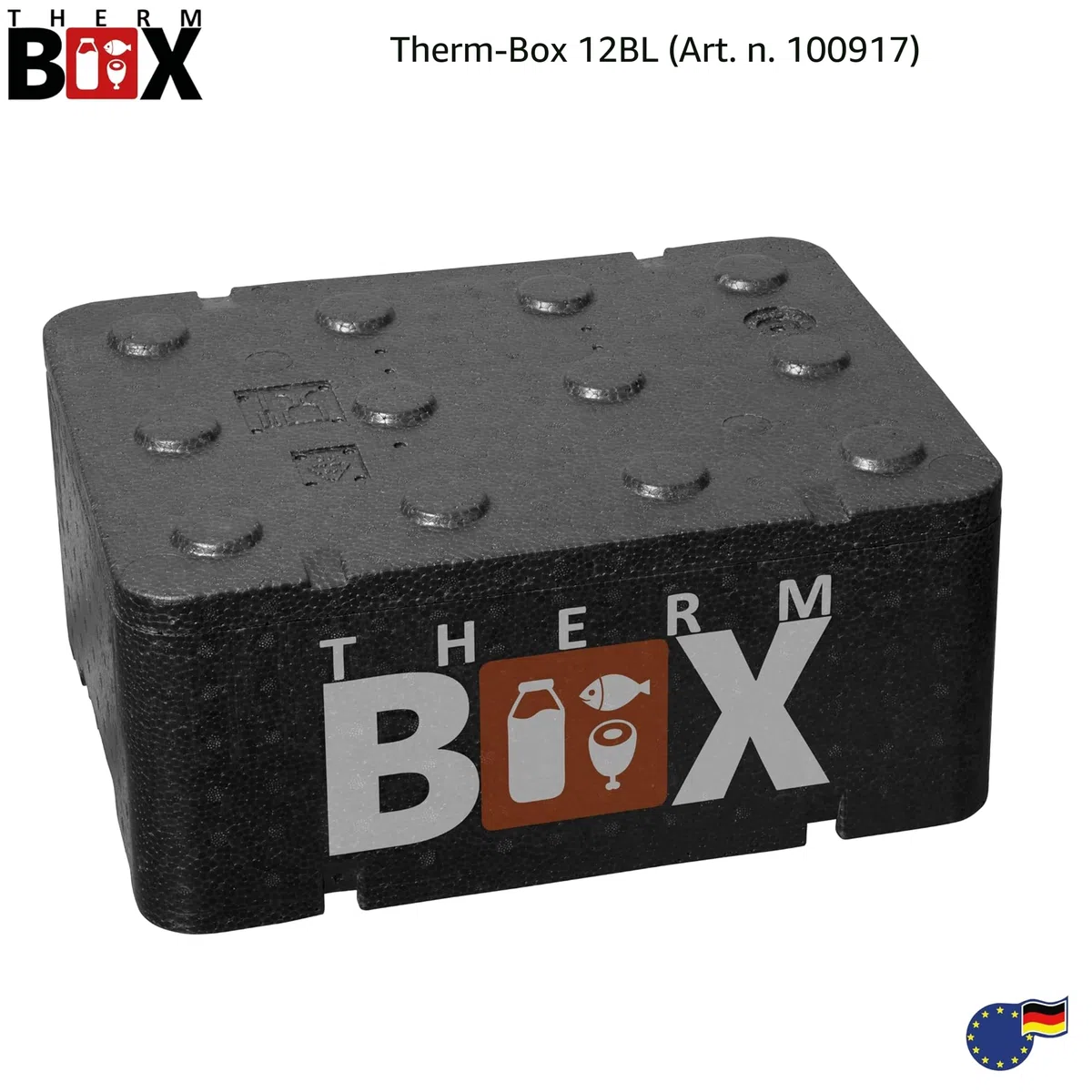 THERM BOX Scatole di polistirolo professionali impilabili da 12 litri fino a 46 l, scatola termica termica stabile e robusta