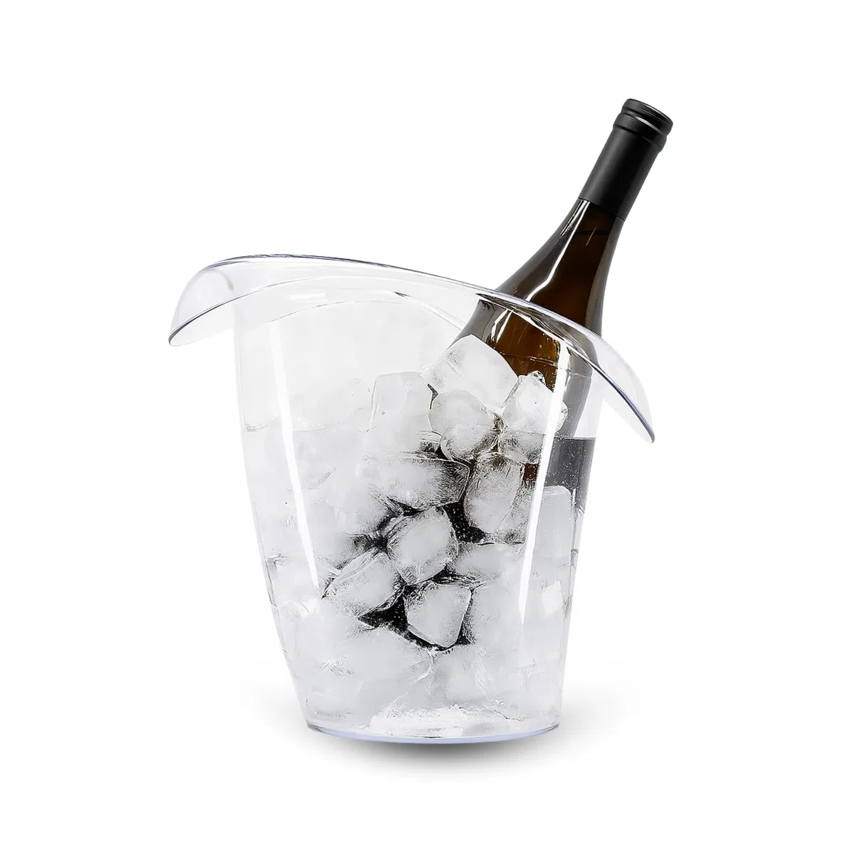 Virsus Secchiello per Spumante Trasparente 4781, misura 27x24 cm, Spumantiera Portaghiaccio Infrangibile Privo di BPA, 100% Riciclabile, Unglassy, cestello Bottiglie Vini Champagne per Feste ed Eventi