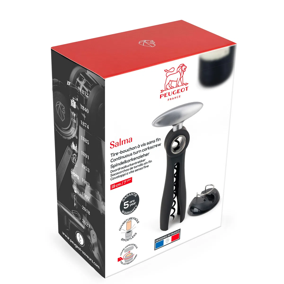 PEUGEOT - Salma Nero Cavatappi con Taglia Capsule