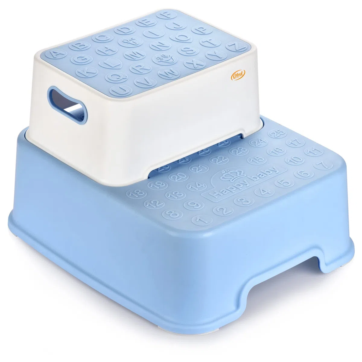 Sgabello a due gradini, antiscivolo sicurezza, staccabile Può essere utilizzato separatamente, Ausilio di presa rialzato per bambini e adulti, Carico massimo100 kg, blu