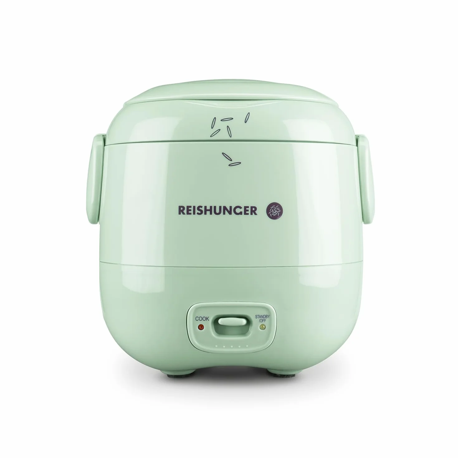 REISHUNGER Mini cuoci riso, verde salvia | 0,3 l – 1–2 porzioni | rivestimento in ceramica – pentola premium | formato compatto per case piccole e da portare in viaggio