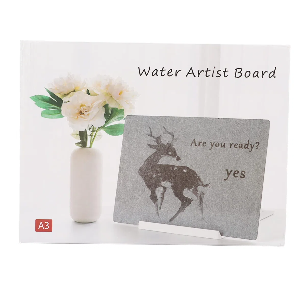 Water Doodle Mat Tavolo da disegno Acqua trasparente Scrittura PP Piastra inferiore riutilizzabile Supporto pieghevole Buddha Meditation Art Board per l'apprendimento