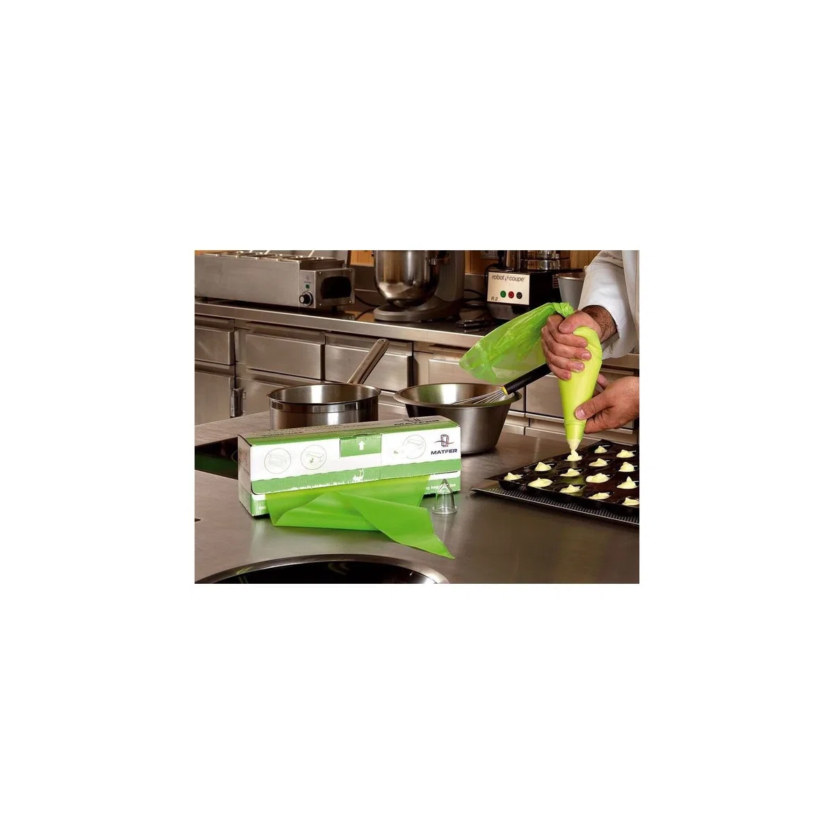 Matfer - Dispenser di 100 sac à poche usa e getta per decorare dolci