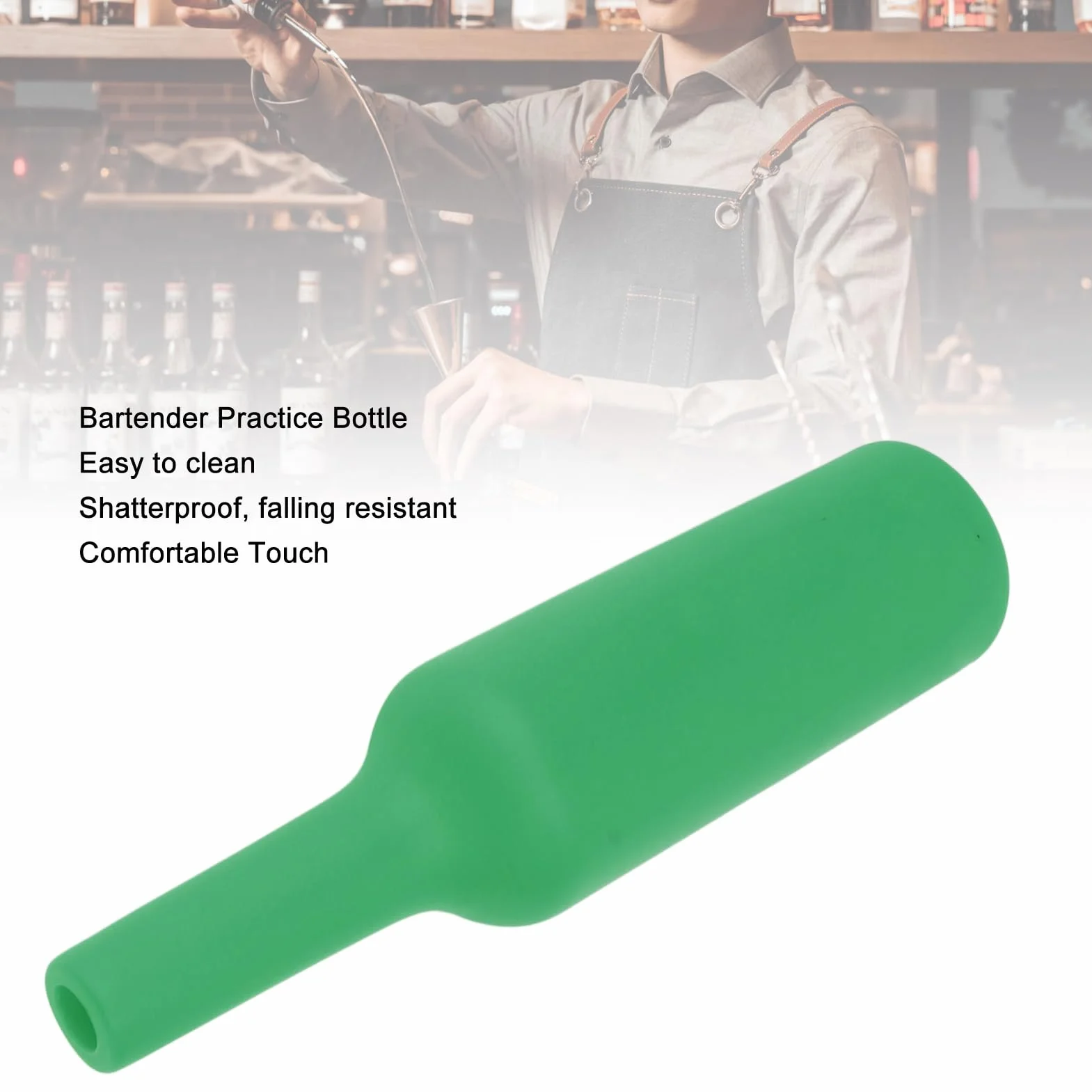 Bottiglia Allenamento Baristi in Silicone Morbido Antishock per Esercizi Barman Adatto a Tutte le Tecniche di Miscelazione Allenamento Peso Variabile Facile da Pulire Portatile