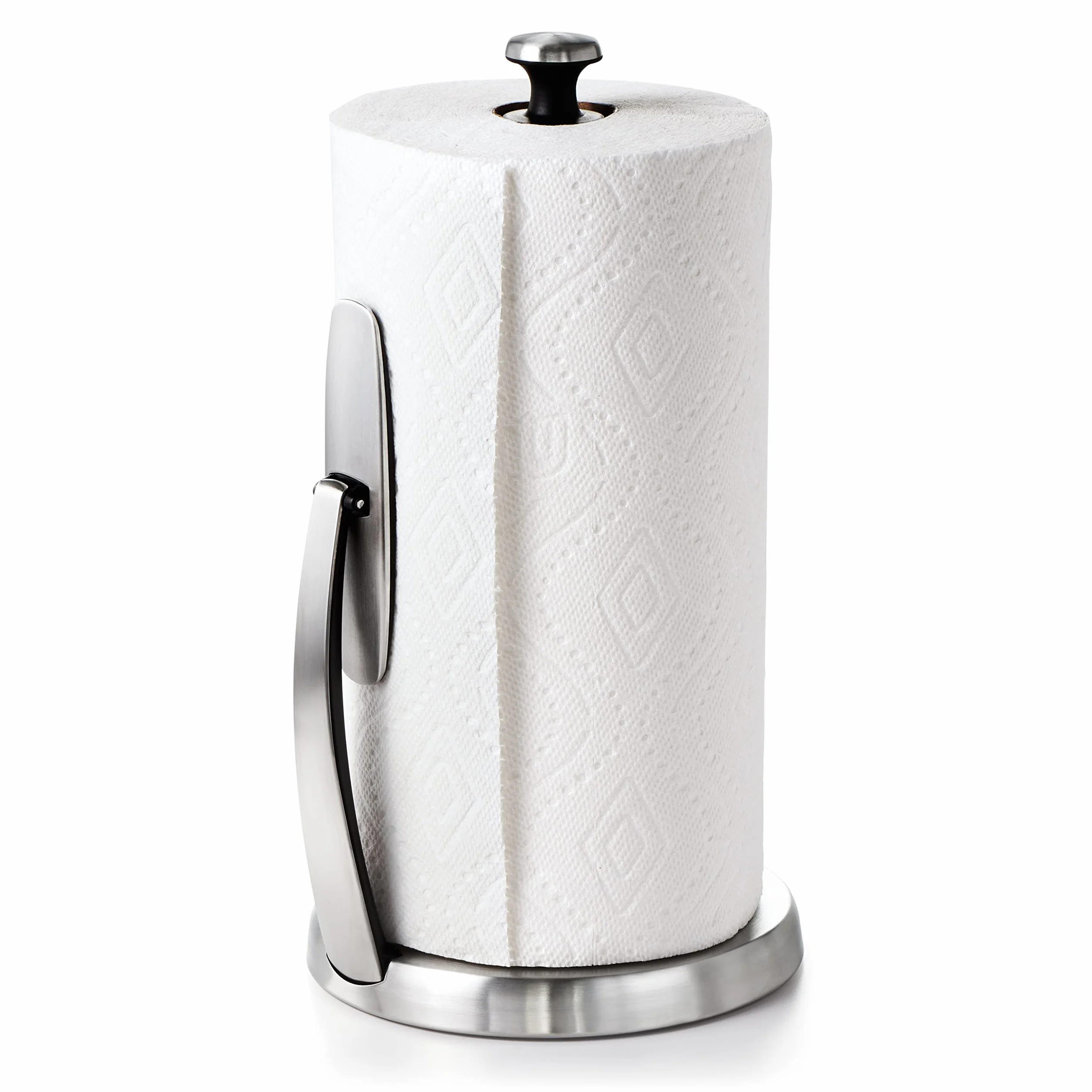 OXO Good Grips SimplyTear - Porta asciugamani di carta, in acciaio inox spazzolato