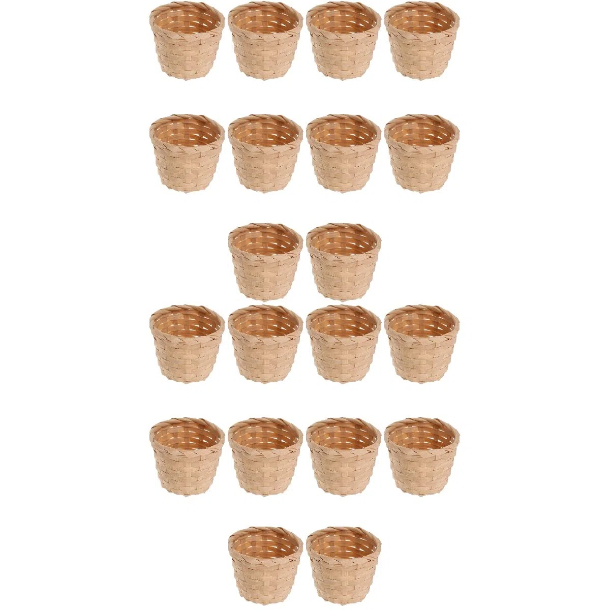 DOITOOL Mini Cestini Intrecciati 20 Pezzi Per Dolcetti E Decorazioni Mini Cestini Intrecciati Senza Manici Per Bomboniere Decorazioni Artigianali (7 5X7 5X6 Cm)