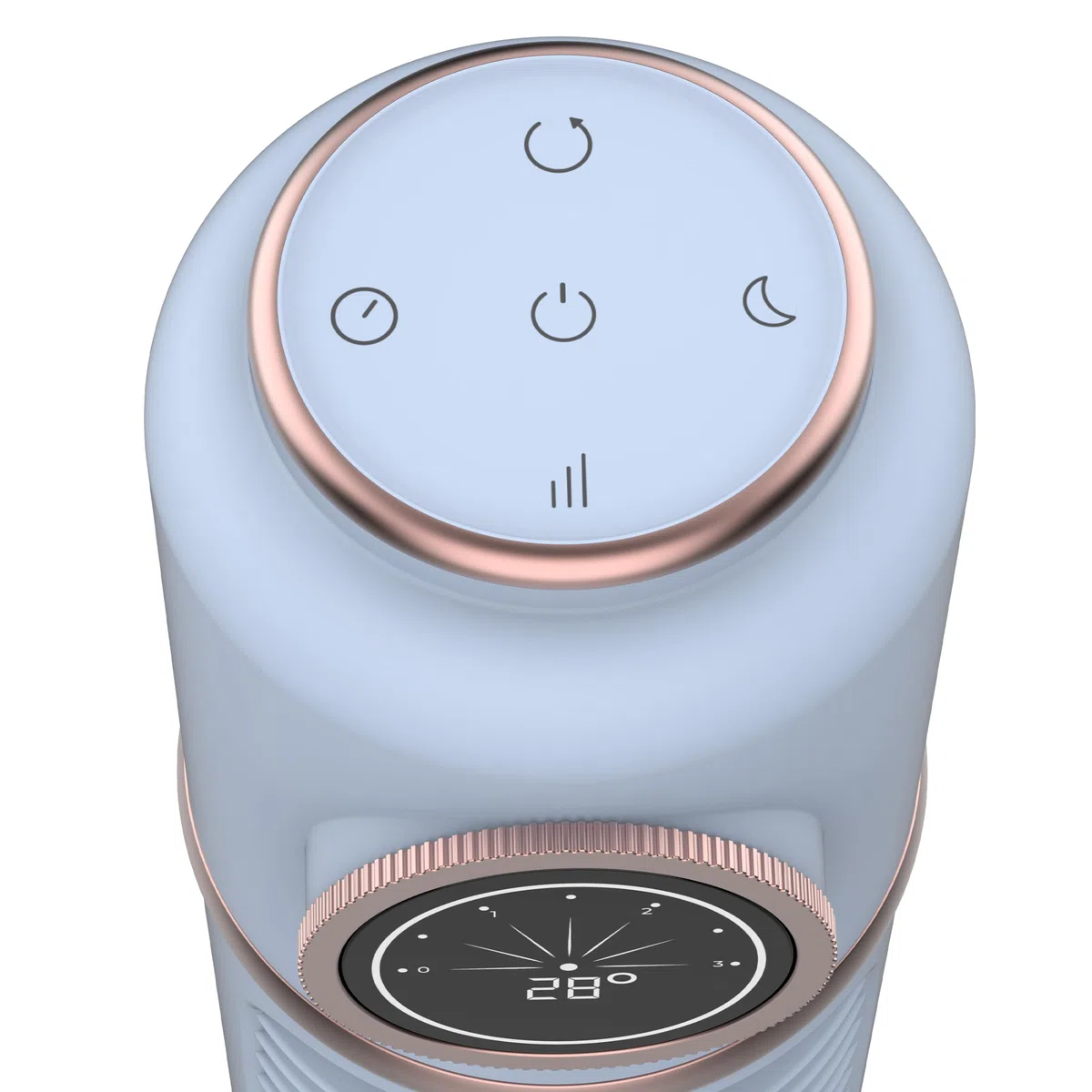 Cecotec - Ventilatore a torre EnergySilence 1090 Skyline Retro Smart Blue da 81 cm, 40 W, display LED, touch e telecomando, 3 velocità, 3 modalità, timer 12 ore e 72a oscillazione