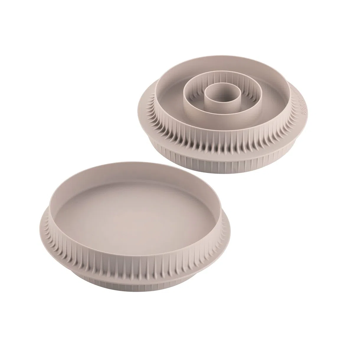 silikomart | Set in Silicone per Torta Moderna GOCCIA + MULTI-INSERTO ROUND, Antiaderente, Confezione da 2 Stampi per Dolci Multiuso, Made in Italy