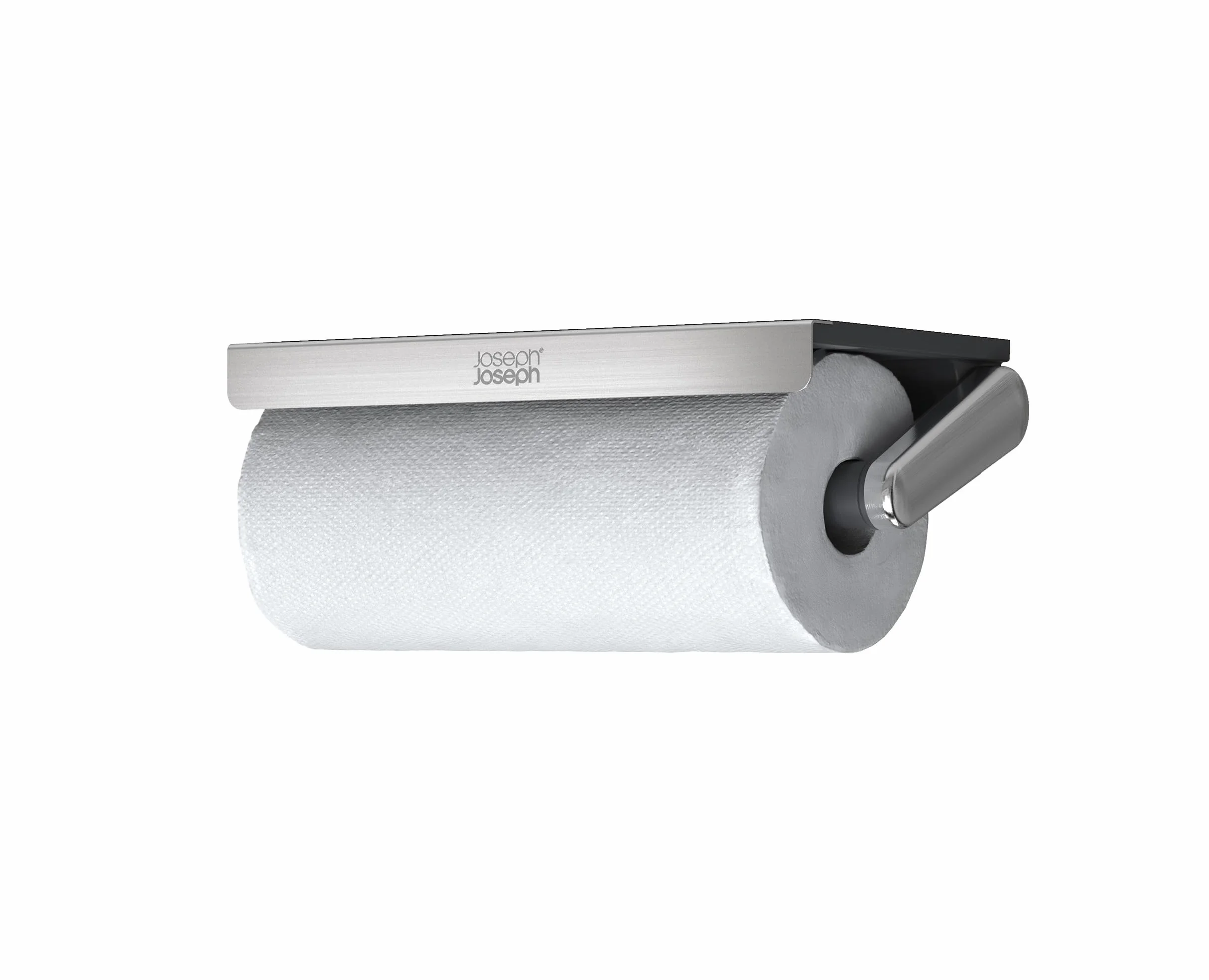Joseph Joseph RollGrip Portarotolo da Cucina, Montaggio Sotto l'Armadio, Salvaspazio, Braccio a Molla, Facile da Strappare, Compatibile con Rotoli da 140 mm