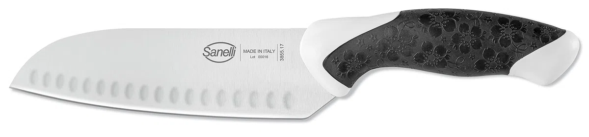 Sanelli Coltello Santoku Olivato 17 cm.