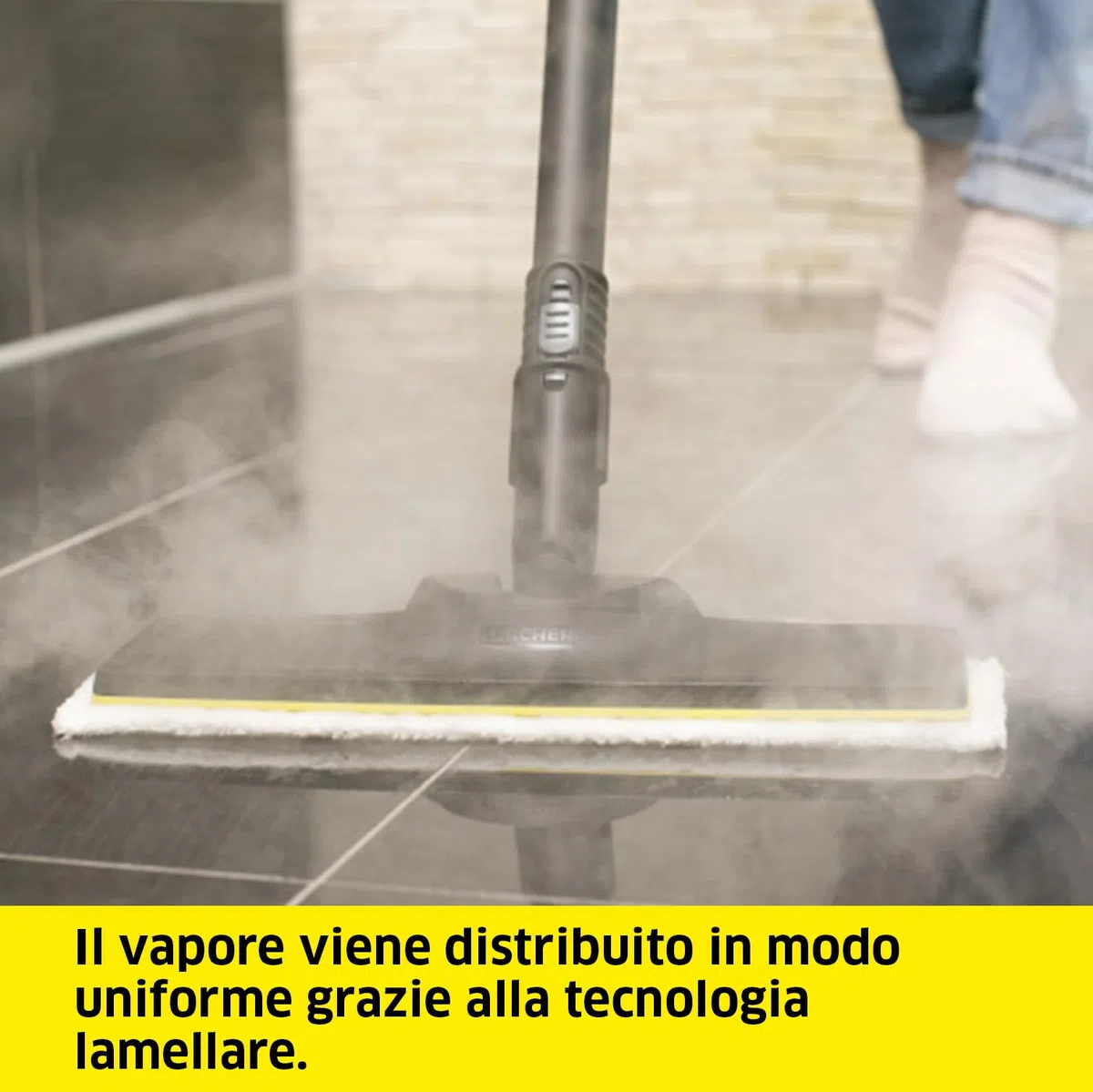 Kärcher set bocchetta per pavimenti EasyFix SC 1, bocchetta per pavimenti EasyFix, panno universale in microfibra, 2 tubi di prolunga (0,5 m), accessori originali per il pulitore a vapore Kärcher SC 1