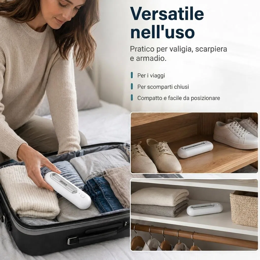 Ozoori Per Frigorifero, Purificatore Frigorifero Ozoori, Doppia Modalità Di Funzionamento, Caricatore Usb Compatto, Maggiore Autonomia Della Batteria, Ideale Per Frigoriferi, Auto E Uso Domestico