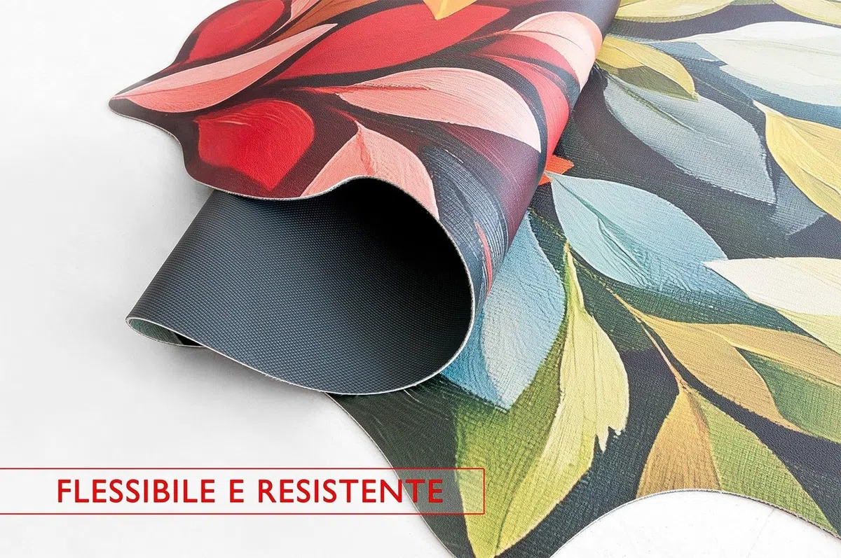 emmevi Tappeto Casa Cucina Pvc Stampa Digitale HD Colori Accesi Moderno Lavabile Antimacchia 50x240 cm