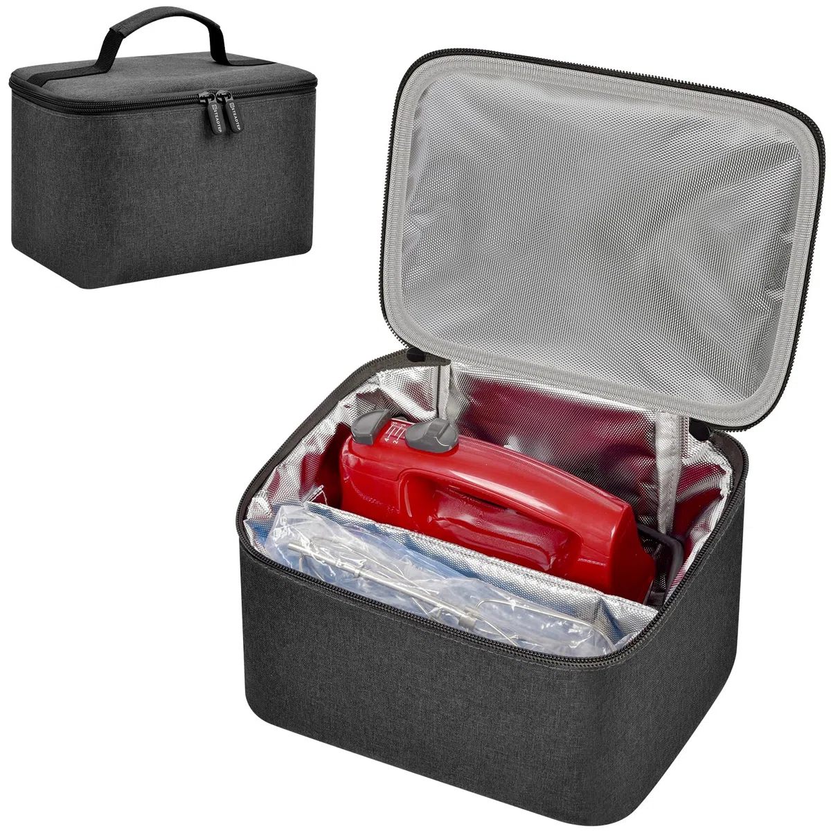 Borsa da trasporto per mixer manuale digitale KitchenAid 5/6/7/9 ultra power speed, custodia da viaggio portatile con manico, per accessori da cucina (solo scatola), Grigio, moderno