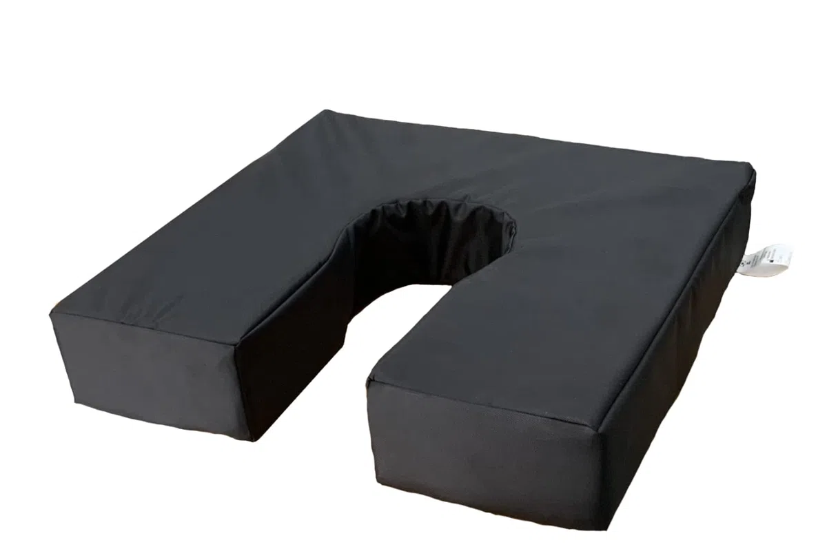 Cuscino antidecubito a ferro di cavallo, impermeabile e traspirante con schiuma anatomica HR Comfort - Cuscino per emorroidi e coccige, cuscino ortopedico