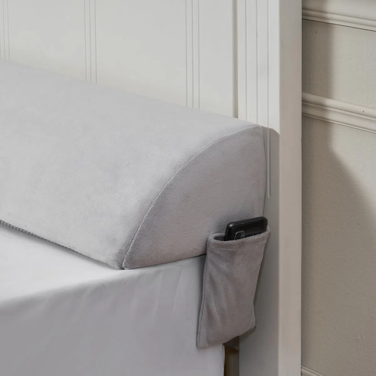 VEVOR Cuscino a Cuneo per Testiera Dimensioni 193 x 25,5 x 15,2 cm, Cuscino Riempimento per Fessure tra Testiera e Materasso in Schiuma 25D Supporto Schienale in Peluche Corto Morbido