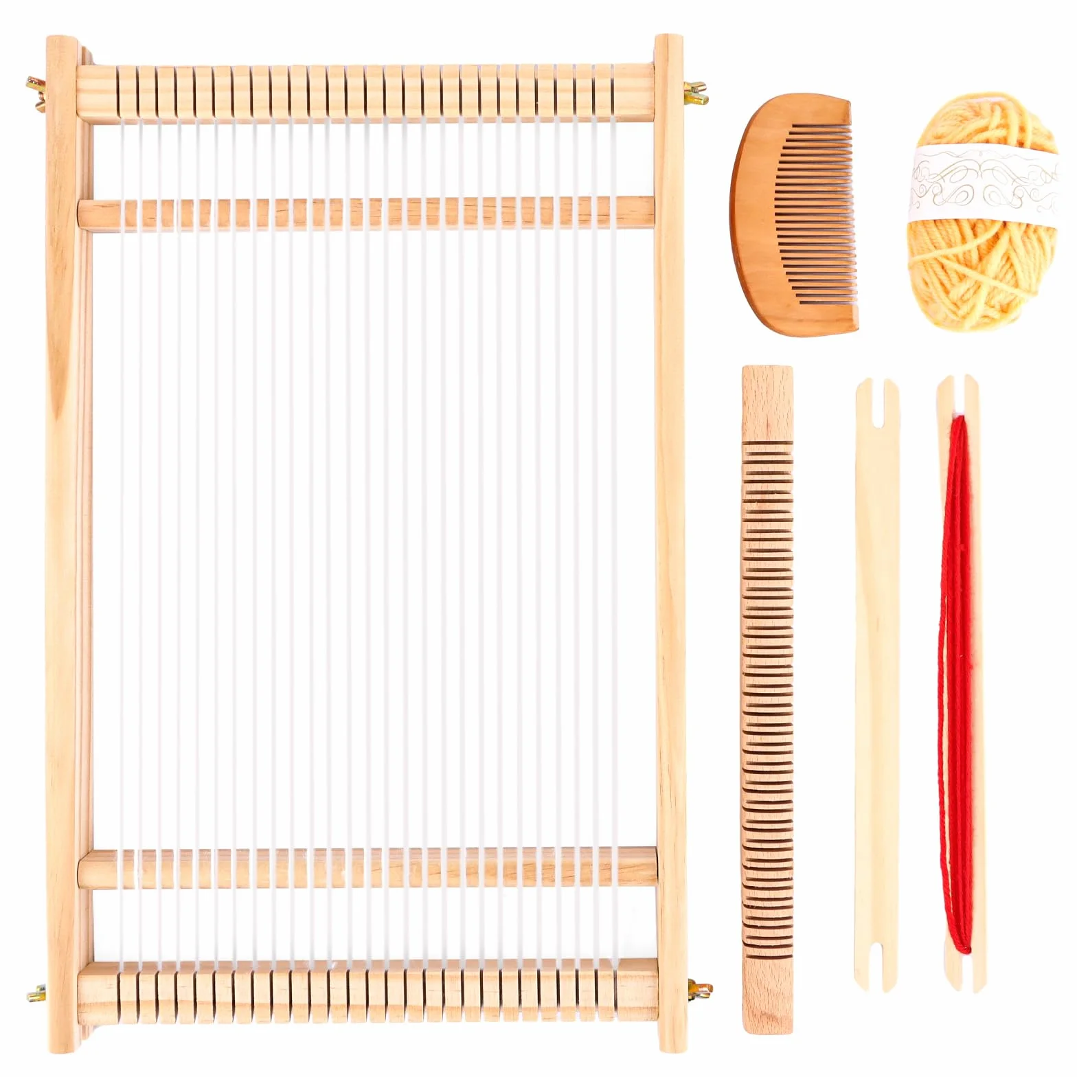 WOPPLXY Cornice per la scuola con navi tessiture, 40 x 27 cm, set di cornici in legno, telaio in legno e accessori, telaio in legno per tessitura e design