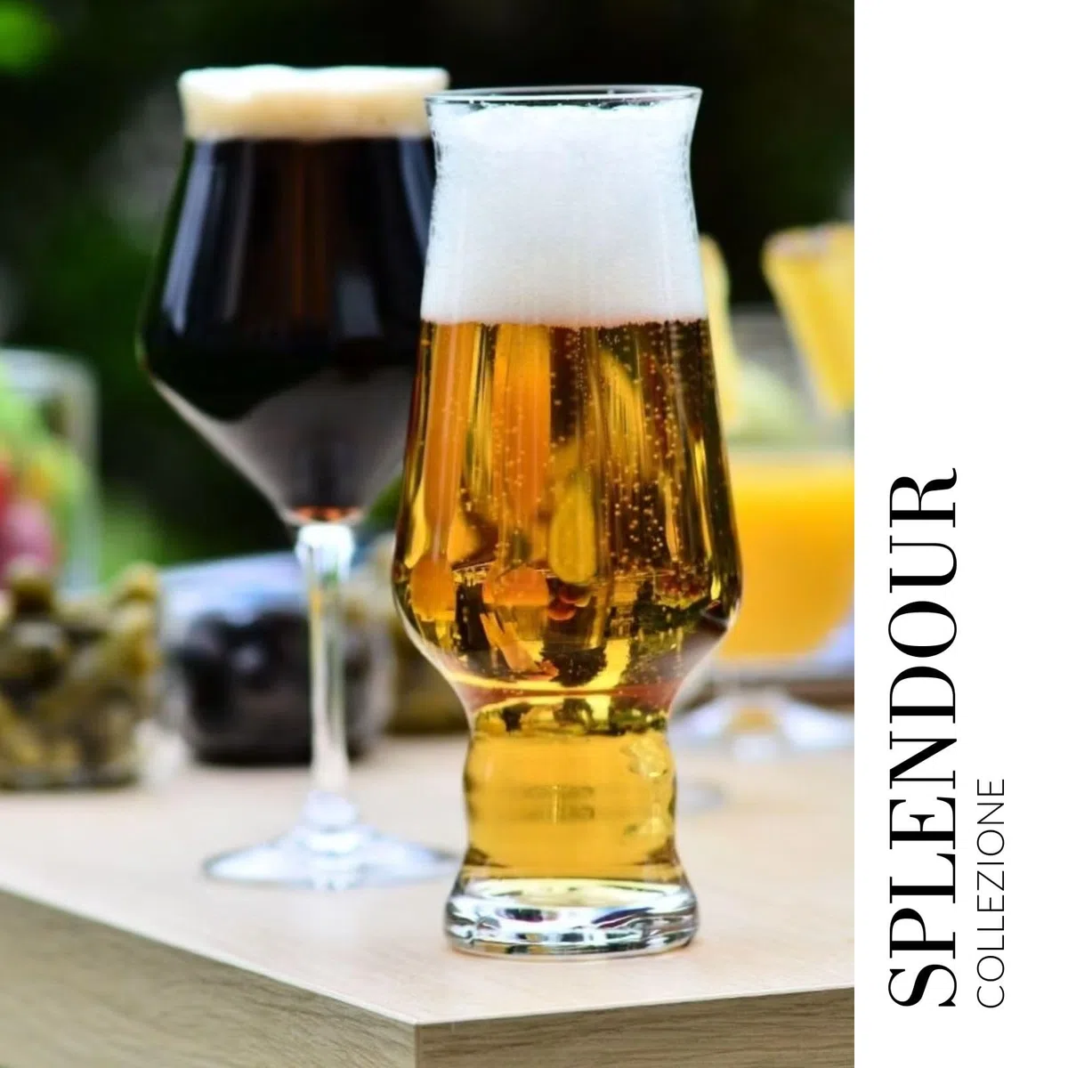 Krosno Bicchieri Birra Artigianale Vetro | Set di 6 | 400 ML | Collezione Splendor | Perfetto per casa, ristoranti e Feste | Adatto alla Lavastoviglie