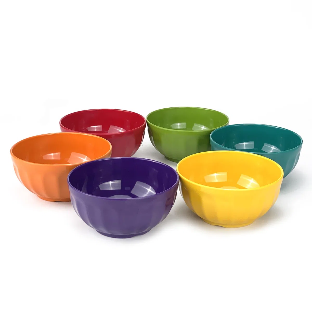 Set di ciotole Yalin in melammina, 25,4 cm 100% melammina per cereali/zuppa/insalata, 800 g, confezione da 6 in 6 colori assortiti, anti-rottura e lavabili in lavastoviglie, senza BPA