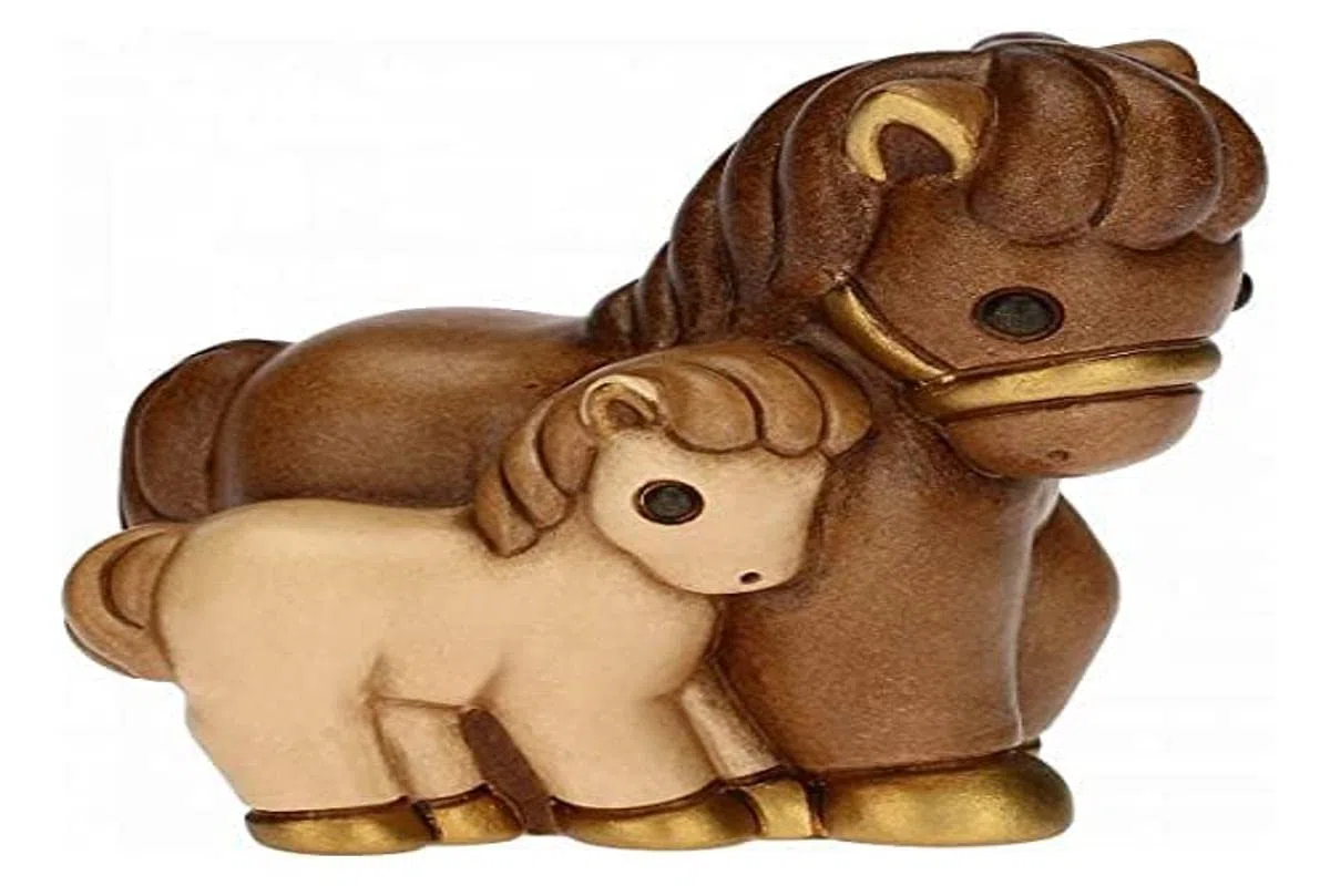 THUN - Cavallo con Puledro Presepe Classico