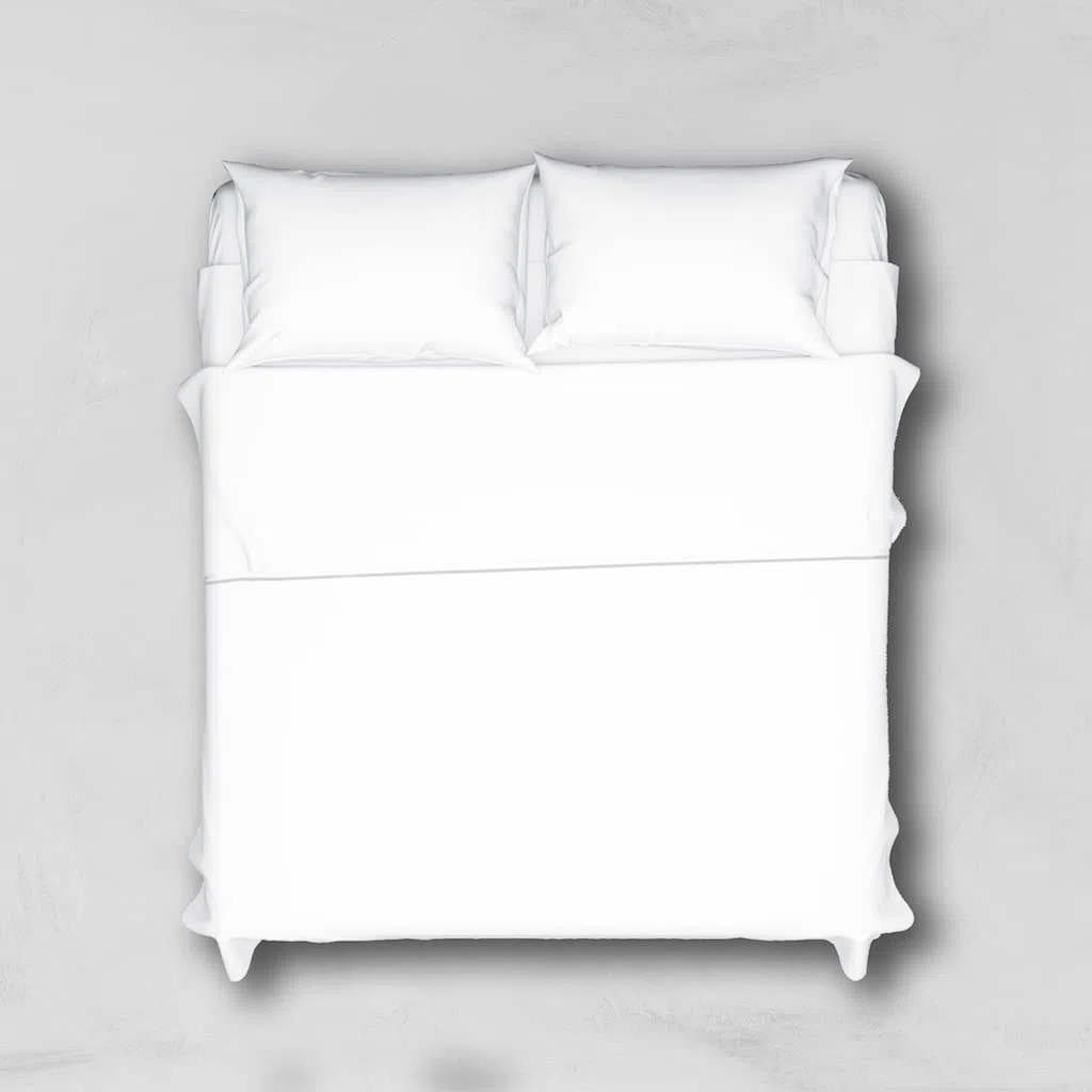 LARA MORADA - Set Completo Lenzuola Matrimoniali, 100% Cotone, Made In Italy, Tinta Unita, Per Letto Matrimoniale 2 Posti, Bianco