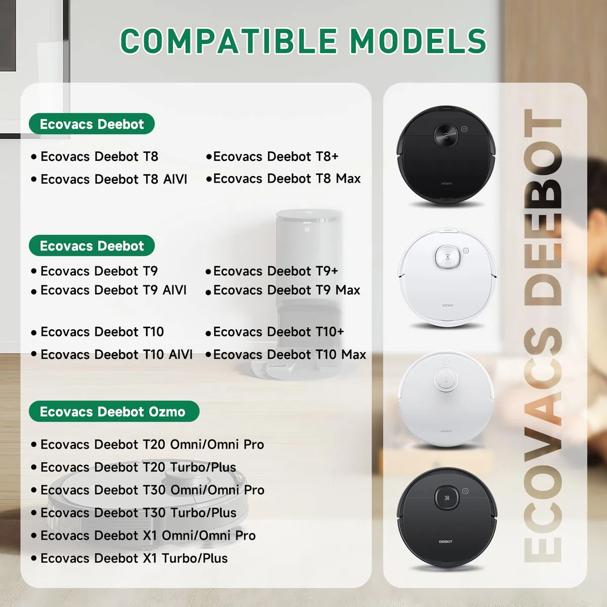 CITYORK 6500mAh/14,4V Batteria di Ricambio per Ecovacs Deebot T8/T8+/ T8AIVI/MAX, Deebot T9/ T9+/ T9AIVI, Deebot T10/ T10+, per Ecovacs Deebot T20/ T30/ X1 Omni/Turbo/Plus Batteria