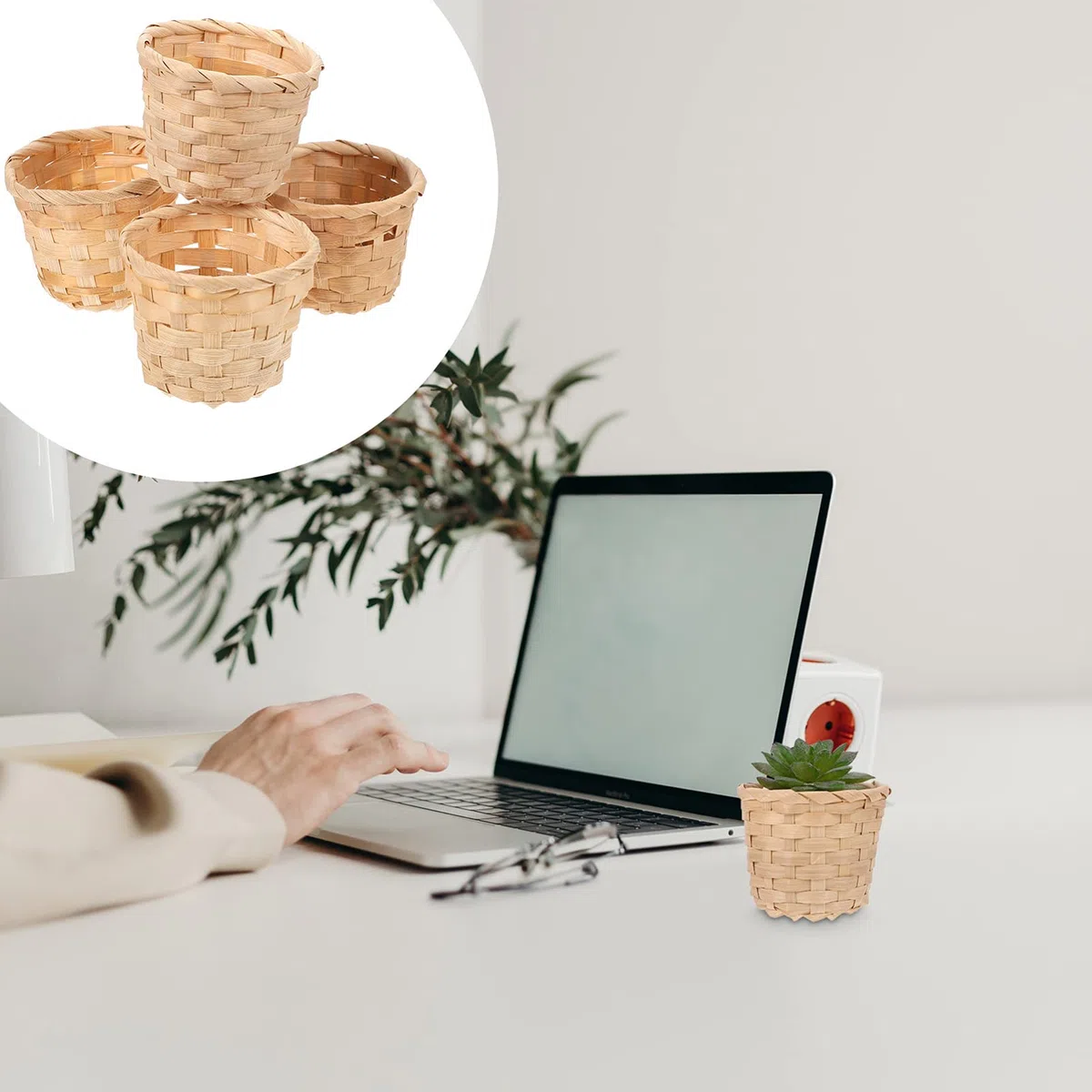 DOITOOL Mini Cestini Intrecciati 20 Pezzi Per Dolcetti E Decorazioni Mini Cestini Intrecciati Senza Manici Per Bomboniere Decorazioni Artigianali (7 5X7 5X6 Cm)